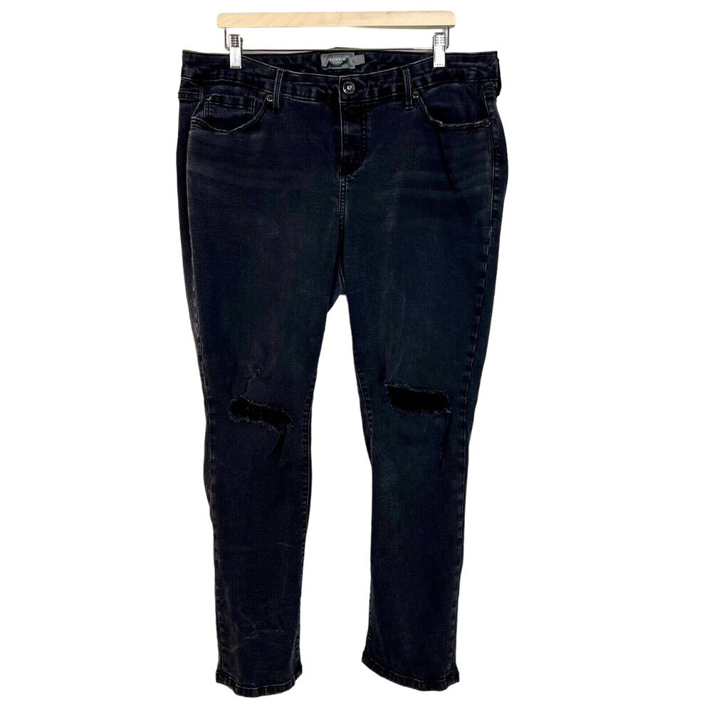 Torrid‎ Distressed Black Denim Jeans Size 18R